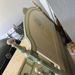 Full Bed With Side Table, Dresser and Mirror 