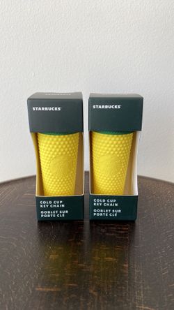 Set Of 2 Starbucks Pineapple Studded Keychains