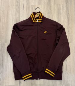 Nike Track Jacket Maroon Gold Stripe