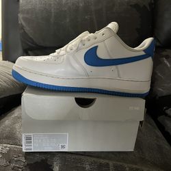 White And Blue Af1s