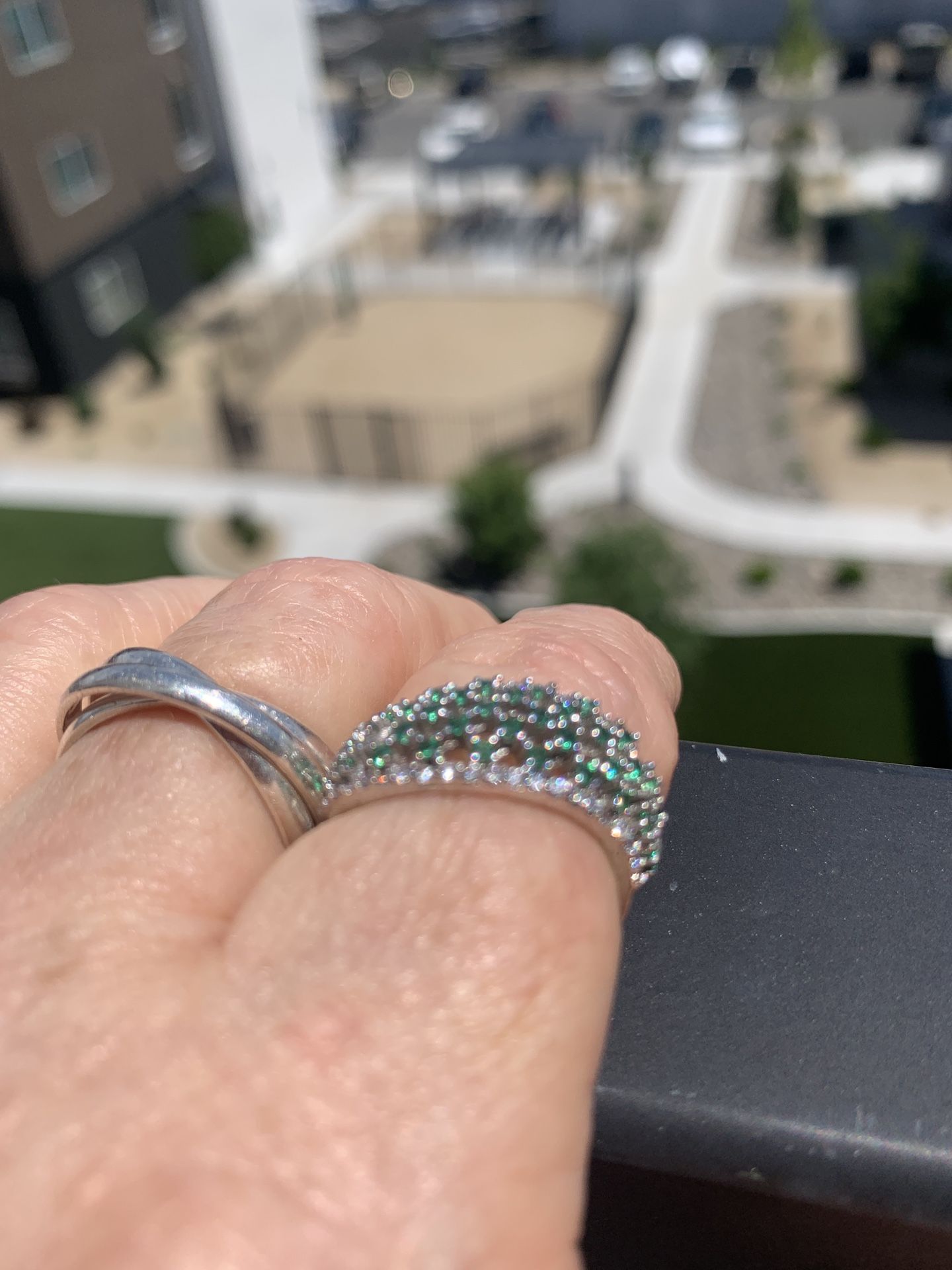 CHROMIUM DIOPSIDE RING-sterling Silver