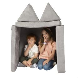 NEW! Huddle Customizable Kids Play Foam Couch 4 Pieces for Toddlers Ages 2+ *Grey