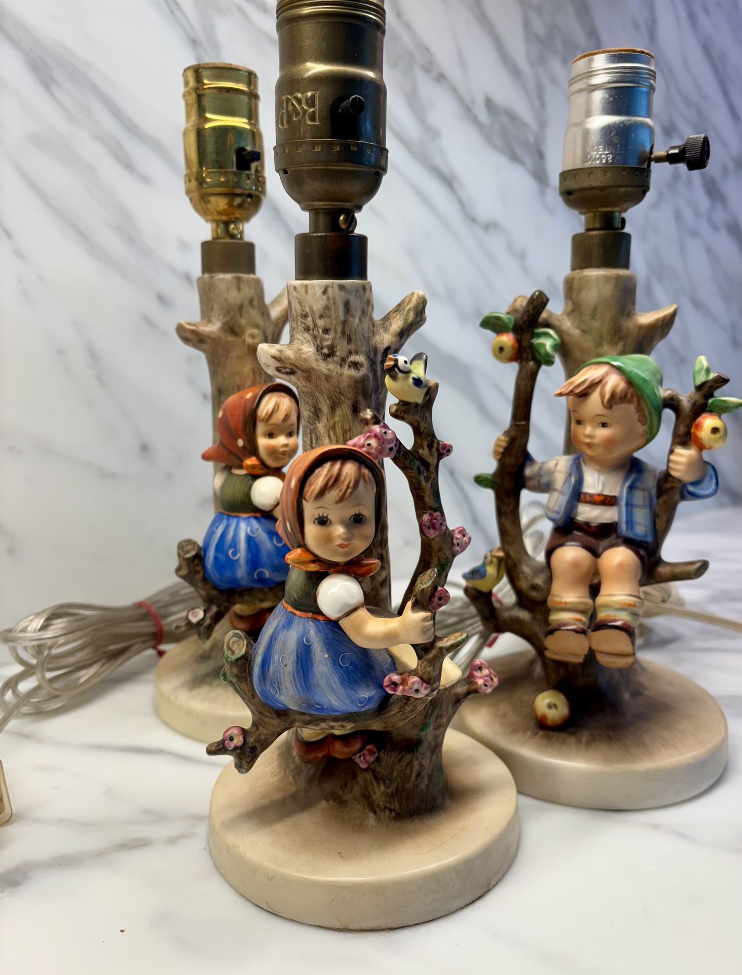 Hummel Lamps (3) In Working Order