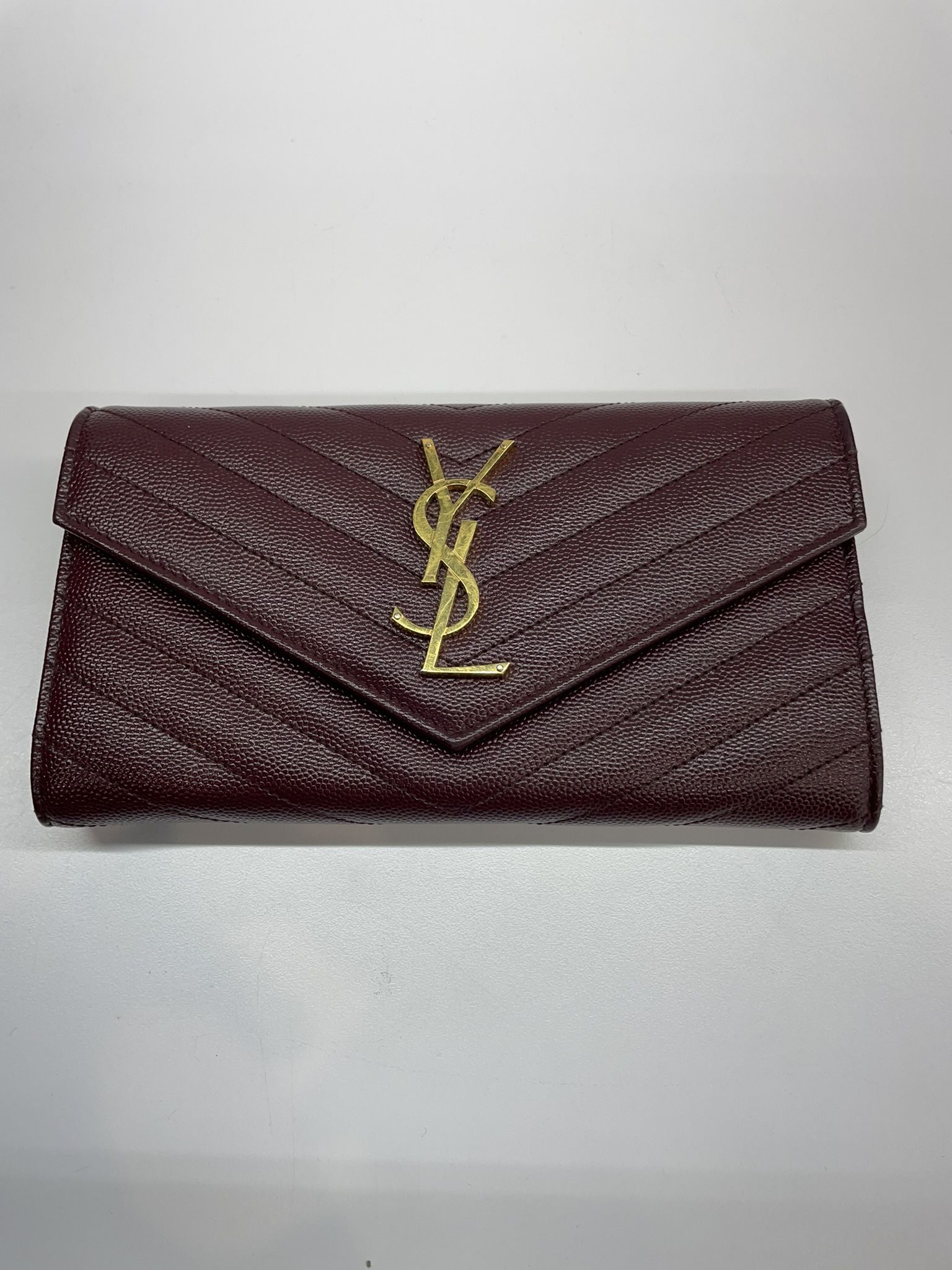 Saint Laurent Cassandre Matelassé Large Flap Wallet in Lambskin