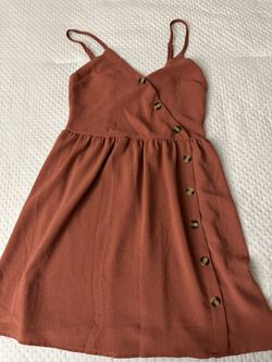 Brick Color Summer Dress