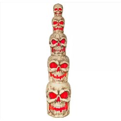 Home Accents Holiday 8 Ft. H Giant Sized LED Skull Stack