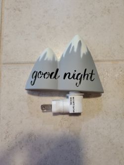 Target Gray And White Mountain Light Sensor Night Light