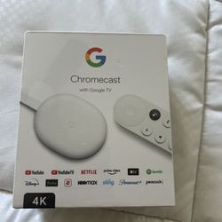 Google Chromecast 4K Snow White Brand New