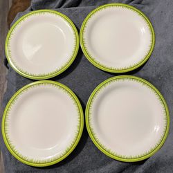 Weekend East Hampton Dinner Plates by Home, James! Set of 4. Made in Portugal.