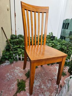 Wooden Slat Back Dining Chair
