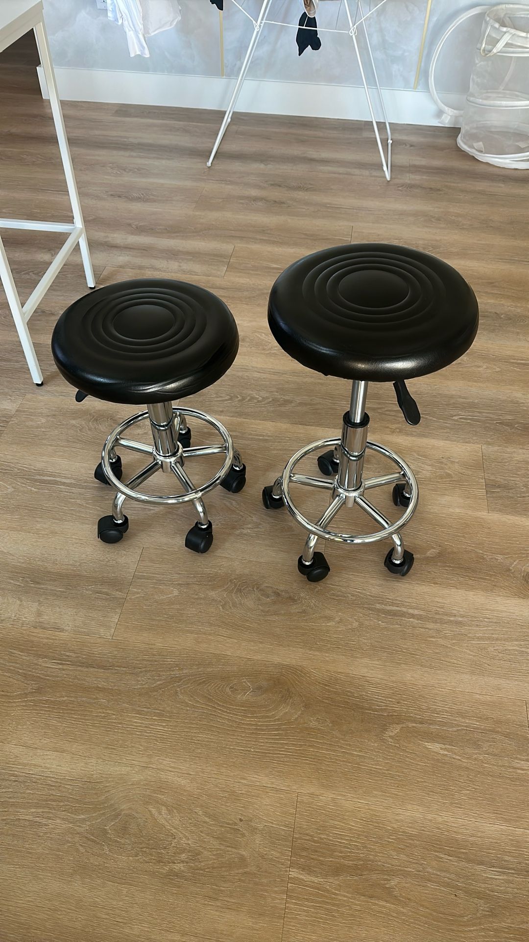Two Adjustable Height Stools