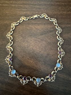 14K GOLD & .925 STERLING SILVER VINTAGE NECKLACE