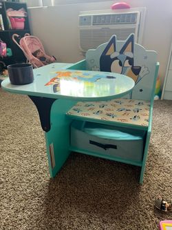 Bluey chair desk with storage bin
