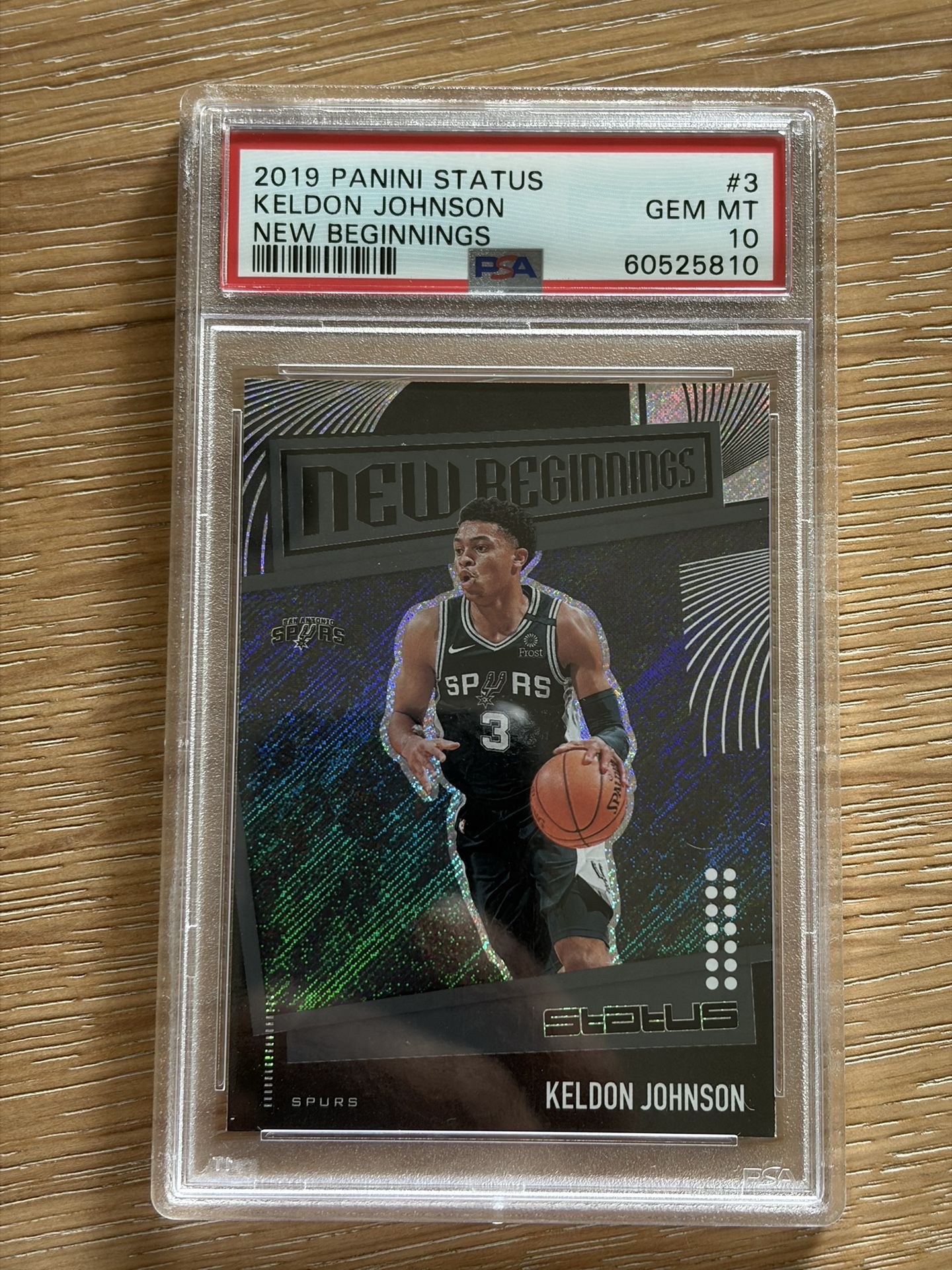 2019-20 NBA Panini Status New Beginnings Keldon Johnson #3 RC PSA 10 Low Pop