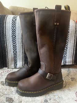 Dr. Martens Anistone Knee High Boots - Brown - Women's US 9 - NEW