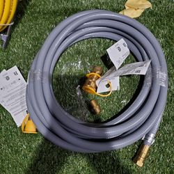 SHINESTAR Tuyau de gaz naturel avec raccords à déconnexion rapide pour foyer, générateur, chauffage de terrasse, grill, livré avec adaptateur 3/8" fem