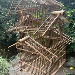 Ornamental Wooden Bird Cage 