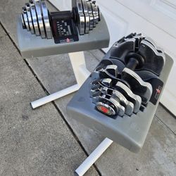 Adjustable 5-55lbs DUMBBELLS Stand Exercise Equipment Home Gym Weight 