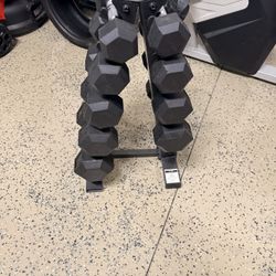 CAP Barbell A-Frame Dumbbell Weight Rack and Weights