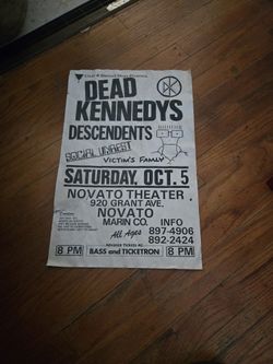 Dead Kenbedys Descendants Punk Poster Og 80s