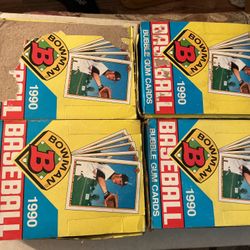 1990 Bowman Baseball Wax Box 