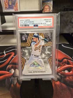 2023 Topps Cal Stevenson Baseball Stars Auto-Black PSA 8