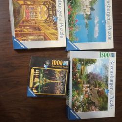 Lot Of 4 Ravensburger Jigsaw Puzzles