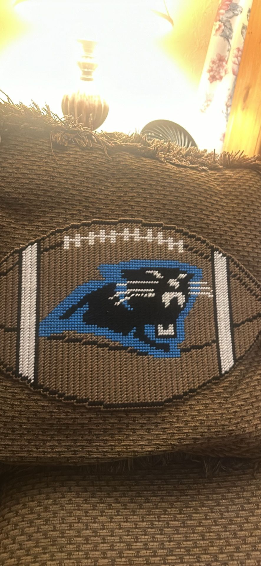 Handmade Carolina Panthers Football Magnet