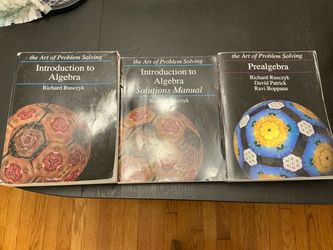 AoPS Math Books Lot: Intro to Algebra (Text + Solutions) & Prealgebra