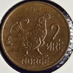1972 Norway 2 Ore Coin