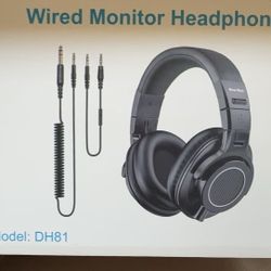 Brand new New Bee Wired Over Ear Headphones, Studio Headphones with 50mm Drivers and 6.35mm & 3.5mm Jack DJ Headphones for Studio Monitor & Mixing DJ 