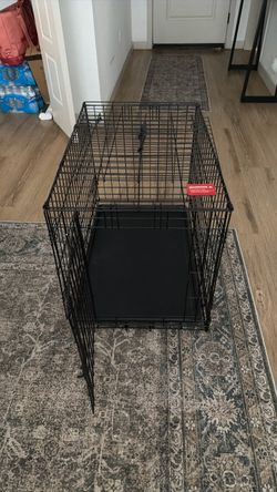 Black Wire Folding Dog Crate