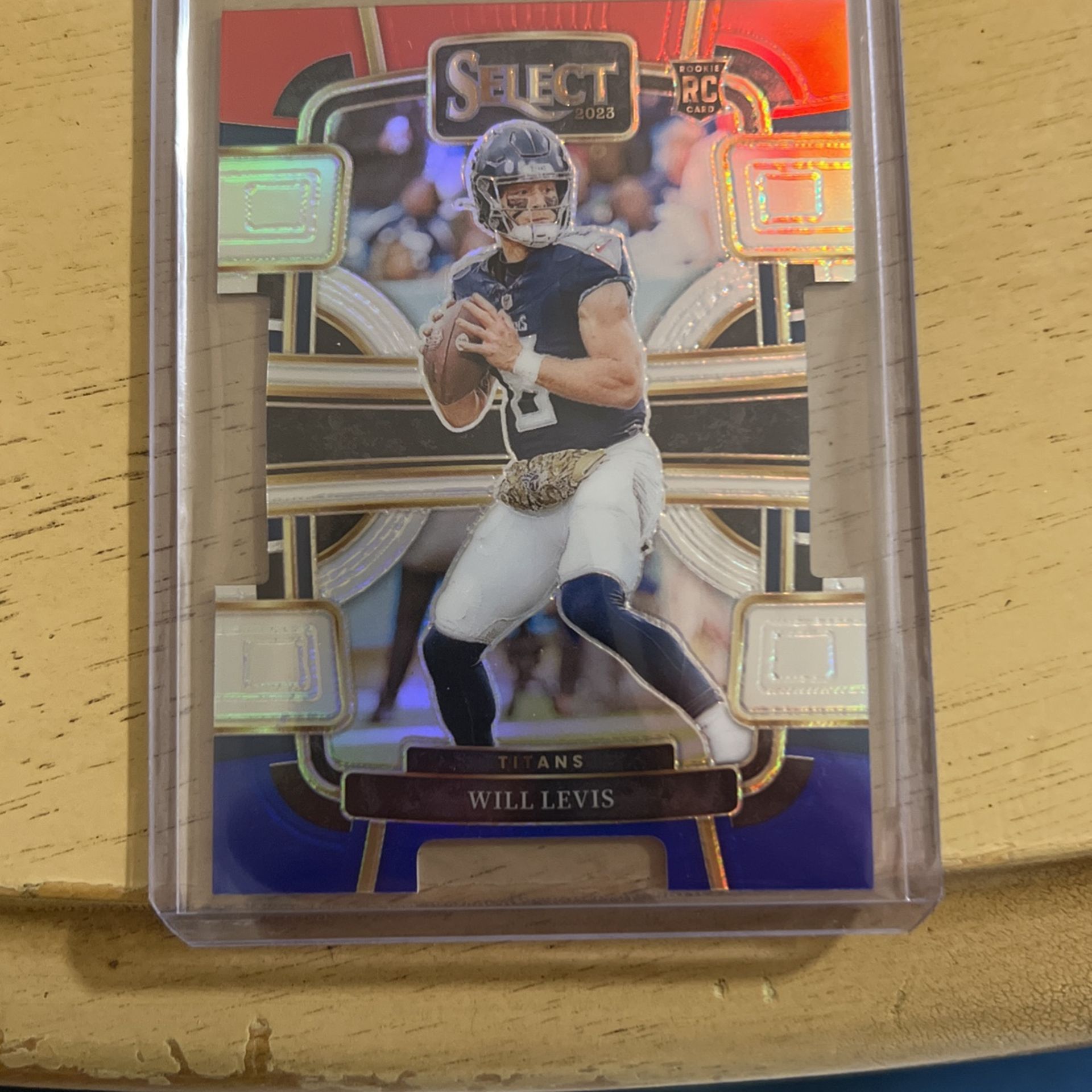 2023 Select Will Levis Rookie Card Die Cut Refractor Red And Blue Card # 96 Concourse