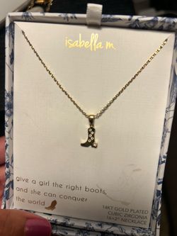 Cowboy boot necklace