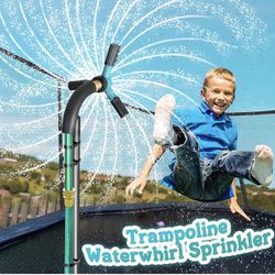 Trampoline Sprinkler for Kids - Outdoor Water Park Game Toys + Accessories, Backyard Water Fun Sprinkler System for Summer Multipurpose Sprinklers】- T