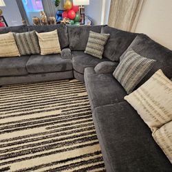 Velvet Cleanable 6-7 Seater Sofa