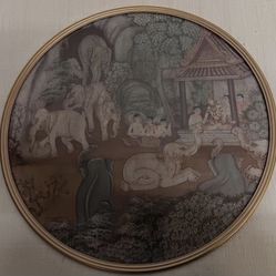 TWO OLD  ASIAN TEMPLE PAINTINGS 