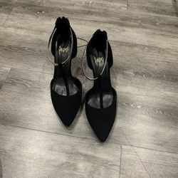 new impo black heels size 10 