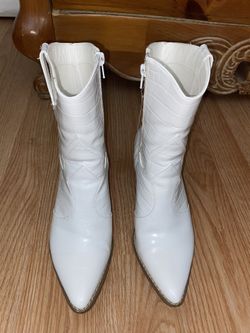 White Pointed Boots