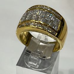 18k Engagement Mens Ring 16.2 Gr