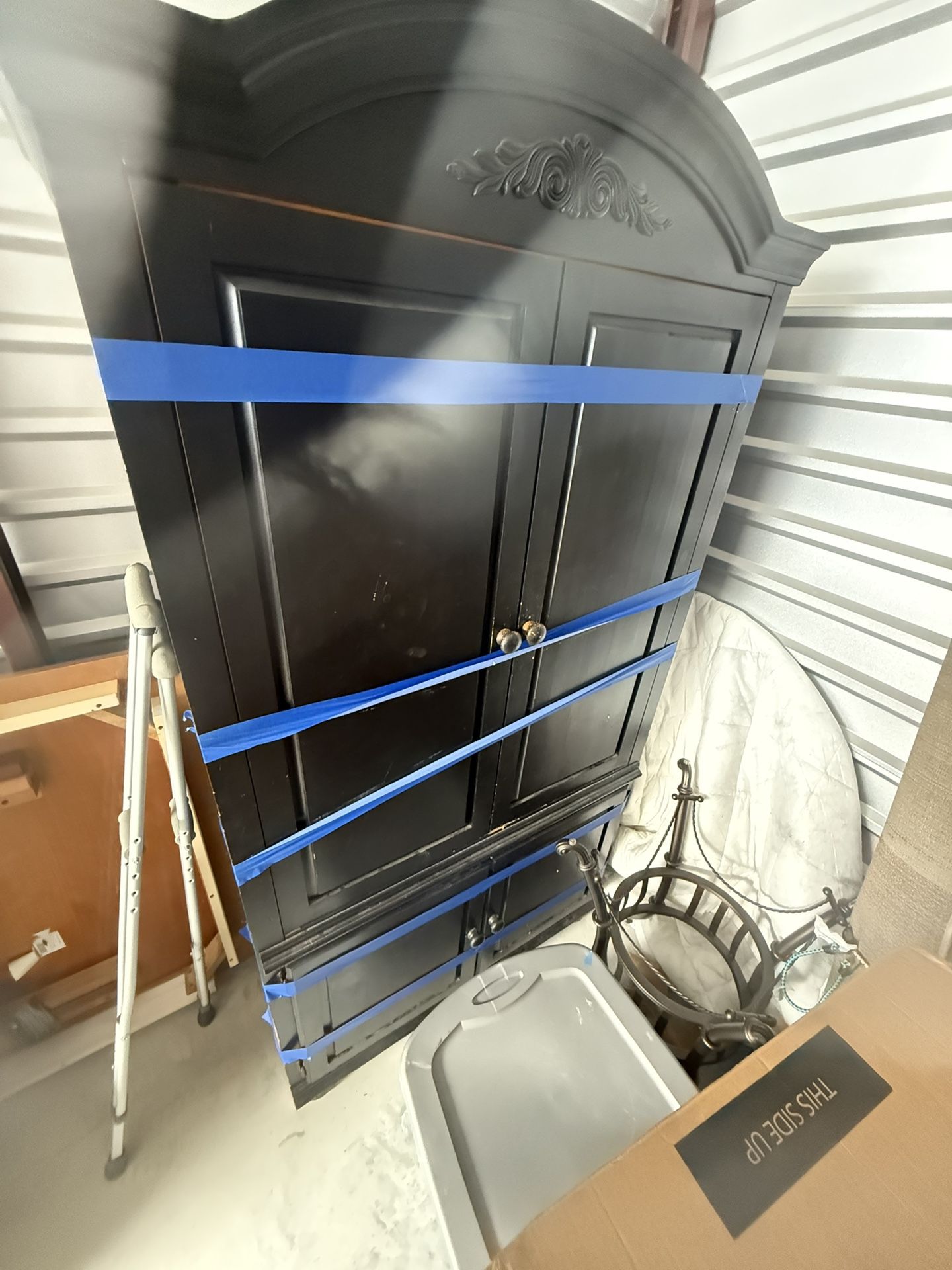 wooden entertainment center