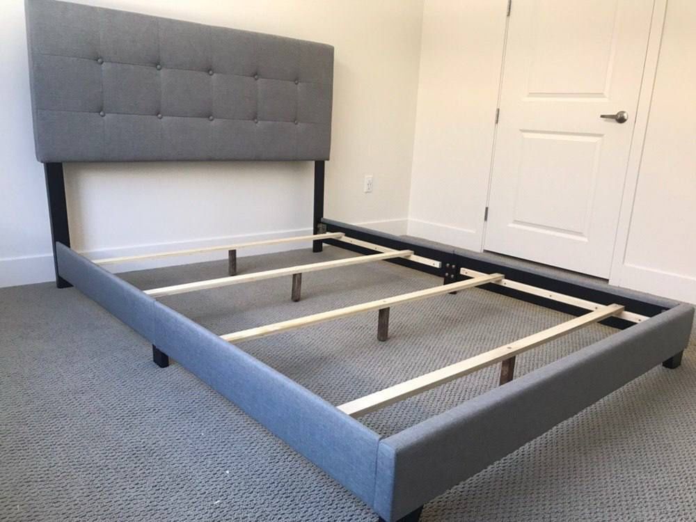 Gray Full Size Bed Frame