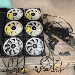 6 Corsair SP120 RGB LED 120mm Fans  (CO-(contact info removed)-WW)