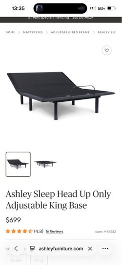 Ashley King Electric Lifting Bed Frame