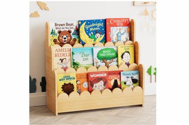 Montessori wooden bookshelf