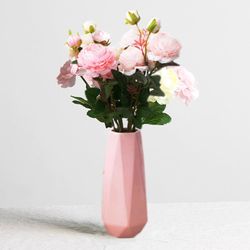 Ceramic Vase, 7.4 Inch for Pampas Calla Lily Tulip, Flower Vase Minimalism Style for Modern Table Shelf Home Decor
