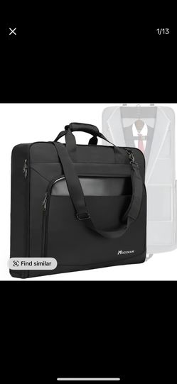 Modoker Foldable Garment Bag for Travel, Hanging Wrinkle-Free Suit Carrier for Men Wom