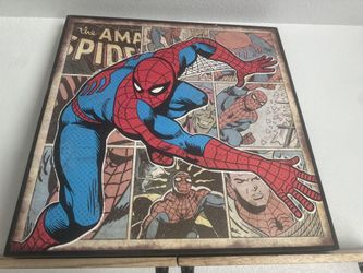 3D Spider-Man Wall Art Set + Venom Canvas Marvel Comic Decor Bundle