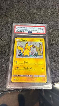 Pikachu Holo 2019 Black Star Promo #SM162 Team Up Single Pack Blister PSA 10