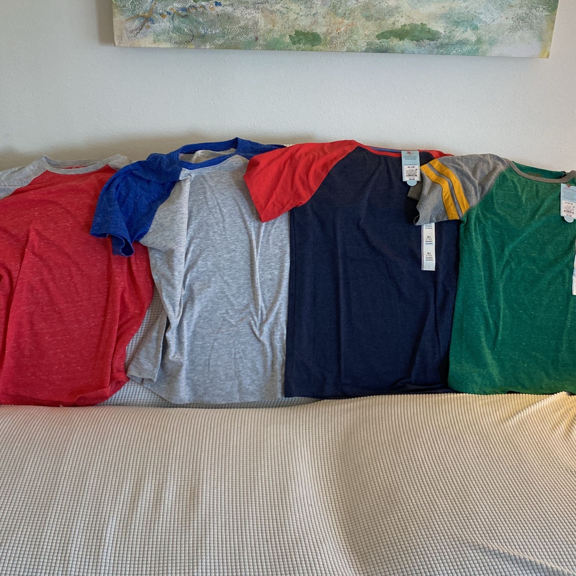 Boys Baseball Tee Shirts 14/16 And 12/14